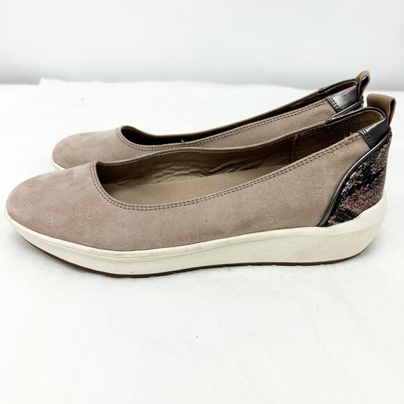 Naturalizer Womens Harris Slip-On Sneakers Size 8.5 Taupe Tan Snake Skin NWOB - Picture 5 of 9